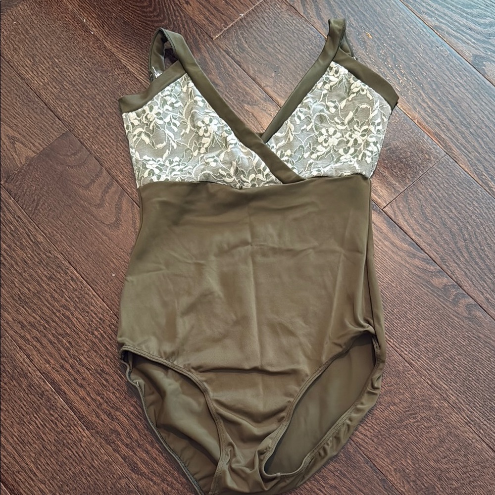 Capezio Leotard - Olive green lace